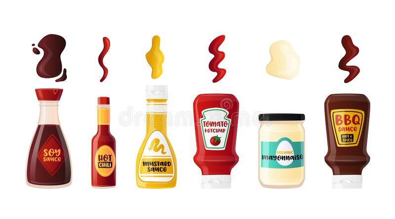 Condiments in Plastic Bottles